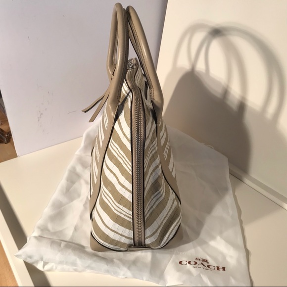 Coach Woven LeatherPreston Convertible Satchel Bag (Rare) - Picture 4 of 10